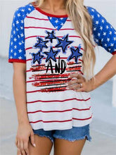 Stars and Stripes Fourth of July T-shirt 2023-03-14 InsStreet